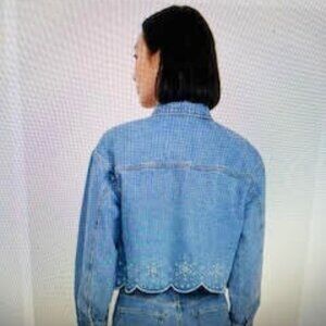 Eyelet Denim Jacket